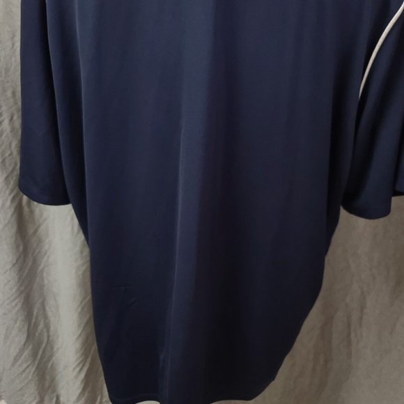 Nike Dri Fit XXL Dark Blue Short Sleeve Stretch 3 Button Pullover Polo Shirt - Picture 10 of 12